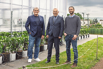 Die drei Co-berufenen Professoren (v. l.): Prof. Dr. Gross, Prof. Dr. Marthe, Prof. Dr. Trapp.