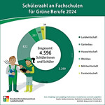 Die Schülerzahl an Fachschulen für Grüne Berufe 2024.