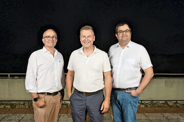 Der neue Vorstand der Winzergemeinschaft Franken eG: Martin Deutsch (links), Claus Hochrein (Mitte) und Steffen Zink (rechts).