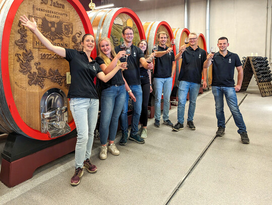 Einige Jungwinzer der Jungwinzervereinigung Triebwerk Heilbronn.