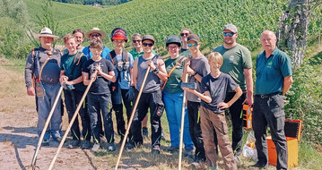 Einsatz der Deutschen Waldjugend Kappelrodeck bei der Landschaftspflegeaktion „Ehrensache Natur“ des Naturparks Schwarzwald Mitte/Nord.