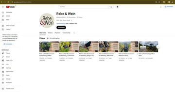 Der Rebe & Wein-YouTube-Kanal. 