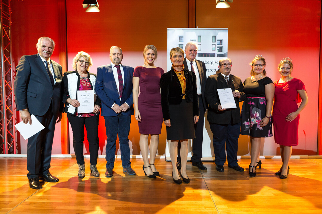 Empfänger des Staatsehrenpreises Weinbau 2019 Weingut Dieter Faigle, Vaihingen-Horrheim; Bleichtäler Winzer – Badischer Winzerkeller, Breisach am Rhein.