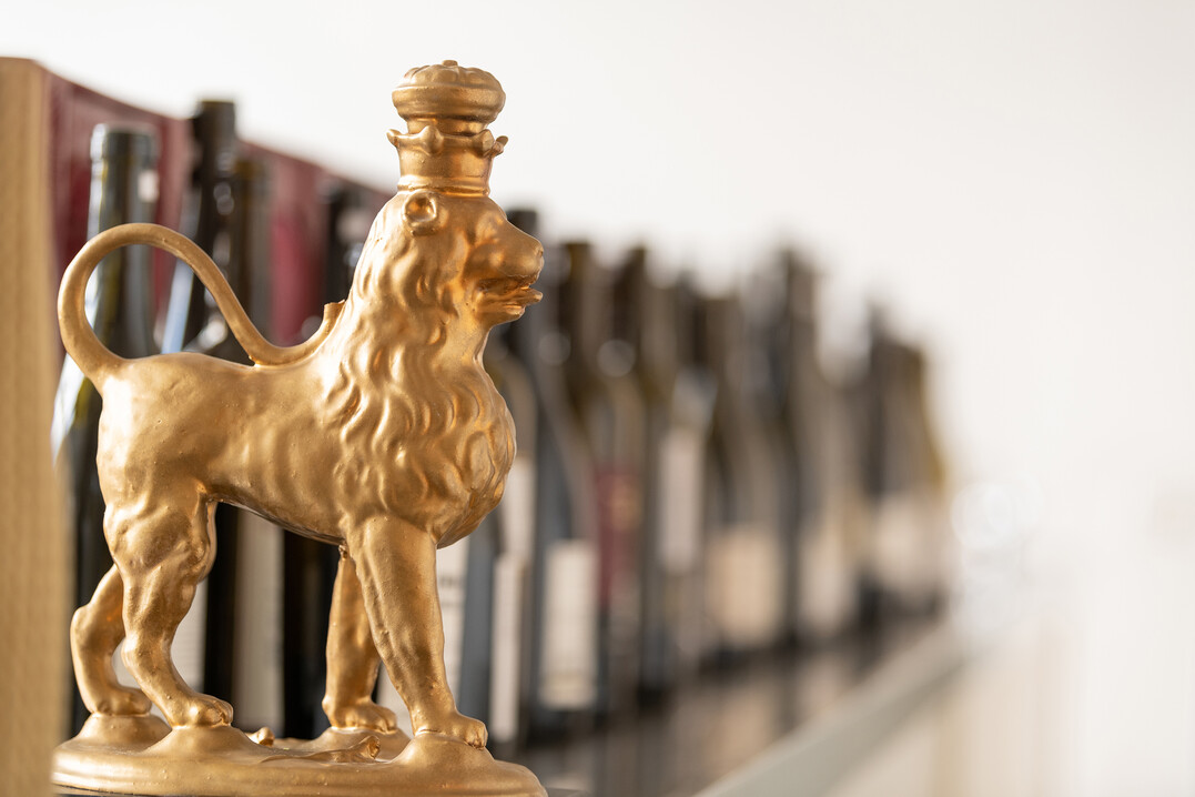 Vaihinger Löwe – der Siegerpokal für den internationalen Preis für Lemberger & Blaufränkisch.