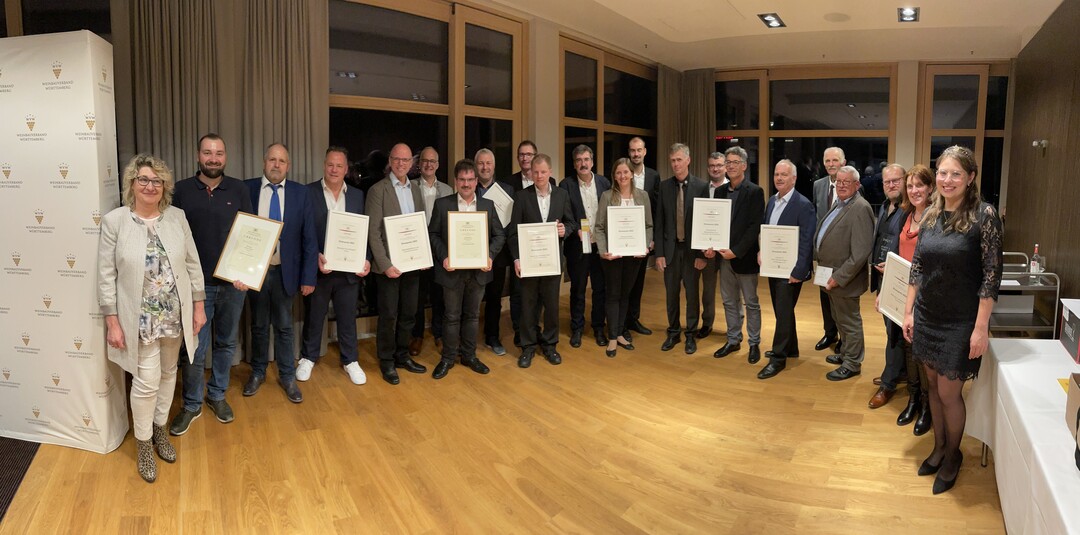 Die Preisträger der Staats- und Ehrenpreise 2022 Württembergs bei der Ehrungsveranstaltung in Heilbronn.