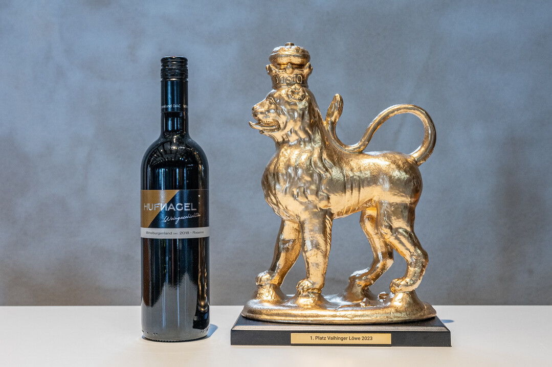 31. Vaihinger Lwe Internationaler Preis fr Lemberger & Blaufrnkisch fr das Weingut Hufnagel.