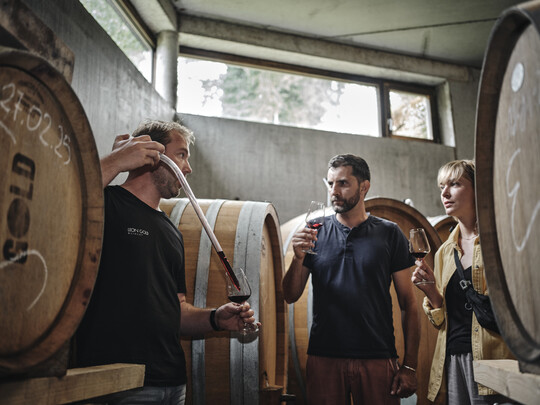 Weinprobe am Ort des Entstehens: Für Besucher liegt darin ein ganz besonderer Reiz. Viel Aufwand oder Vorbereitung bedingt ein Gästeerlebnis à la „Weingut zum Anfassen“ nicht.