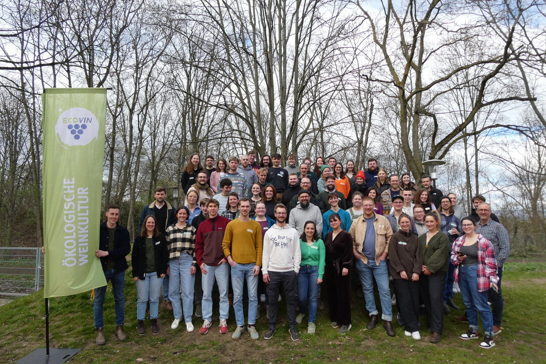 Die Teilnehmer der ECOVIN-Jungwinzertagung Mitte Mrz in Mainz.
