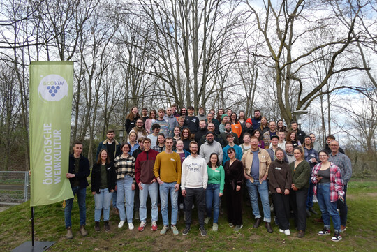 Die Teilnehmer der ECOVIN-Jungwinzertagung Mitte Mrz in Mainz.