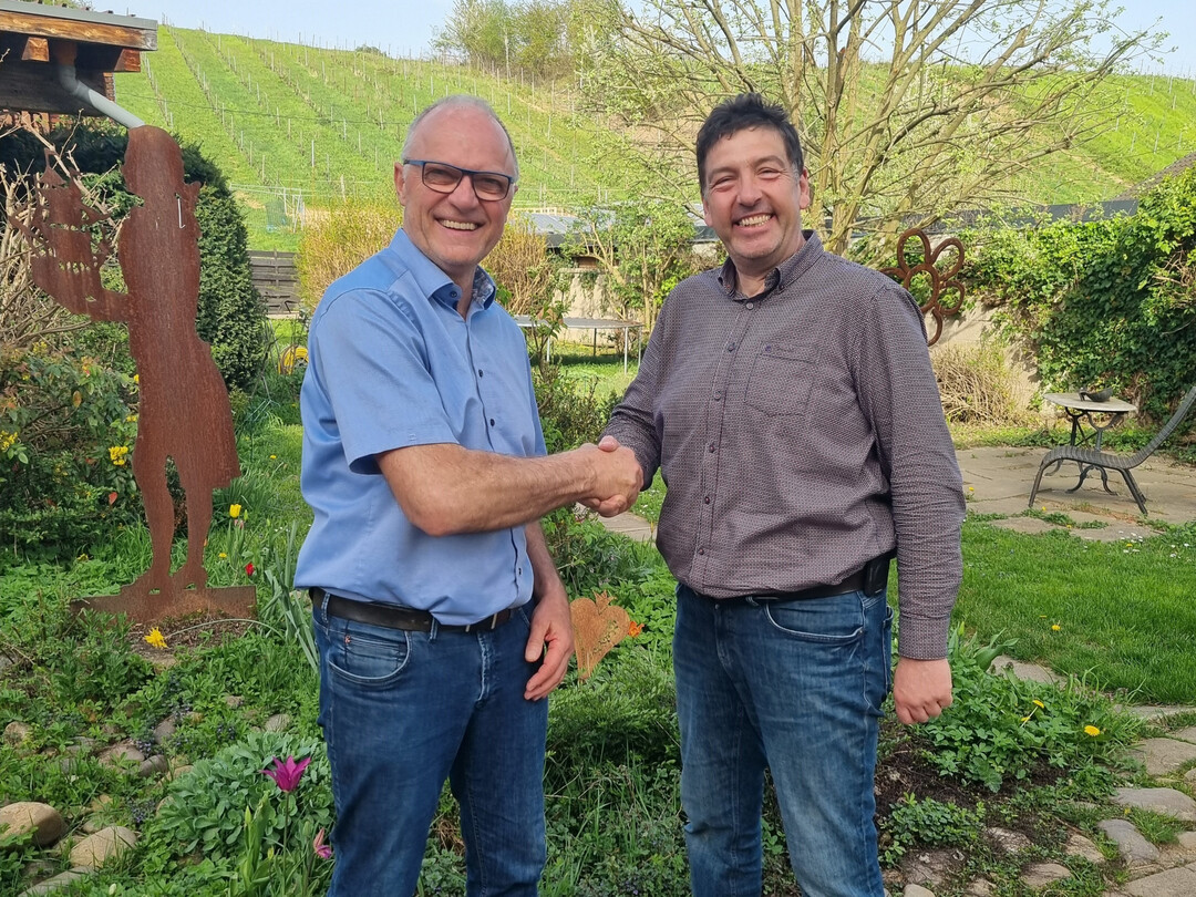 Georg Forster (links) lst Andreas Hattemer als Ecovin Bundesvorsitzender ab.