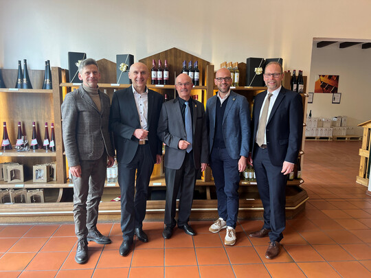 Einsatz fr die Belange der genossenschaftlichen Weinwirtschaft (v. l.): Andr Weltz, Frank Jentzer, Henning Seibert, Cornelius Lauter und Dr. Christian Weseloh.