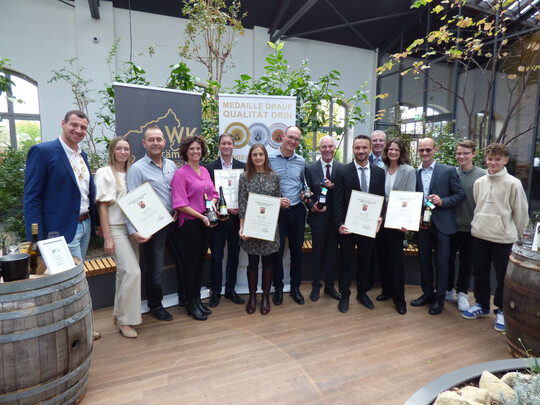 Die fünf Siegerweine aus Rheinhessen 2024.