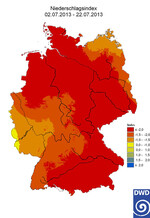 Trockenperiode vom 2. bis 22. Juli 2013