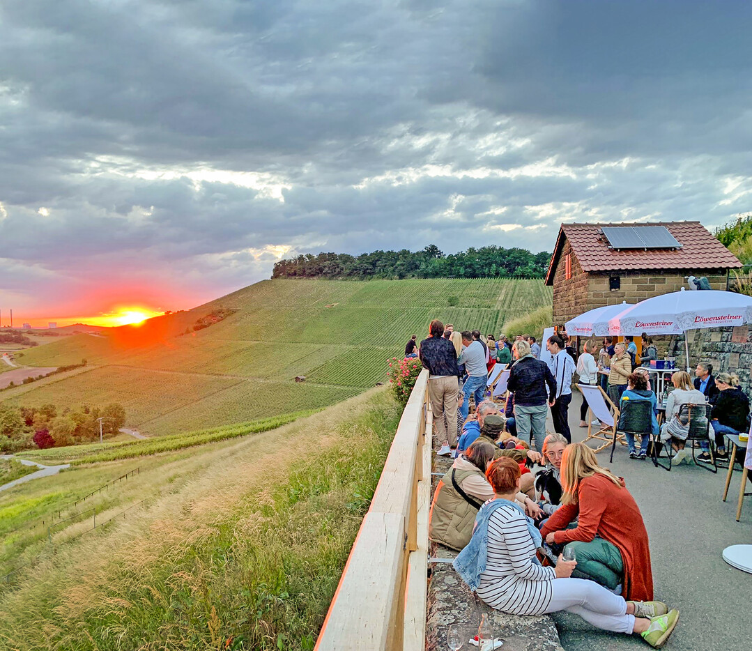 Weinausschank am Burgberghuschen in Weinsberg.