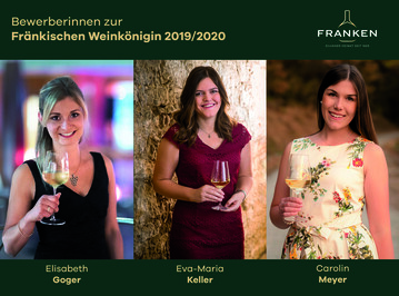 Drei Bewerberinnen kmpfen um die Frnkische Weinkrone. 