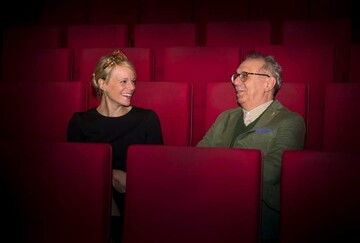 Deutsche Weinknigin Katharina Staab und Berlinale-Direktor Dieter Kosslick. 