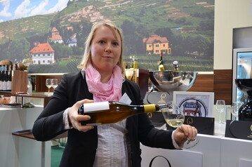 Erst seit drei Jahren sind einige schsische Winzer an einem Gemeinschaftsstand auf der ProWein prsent.