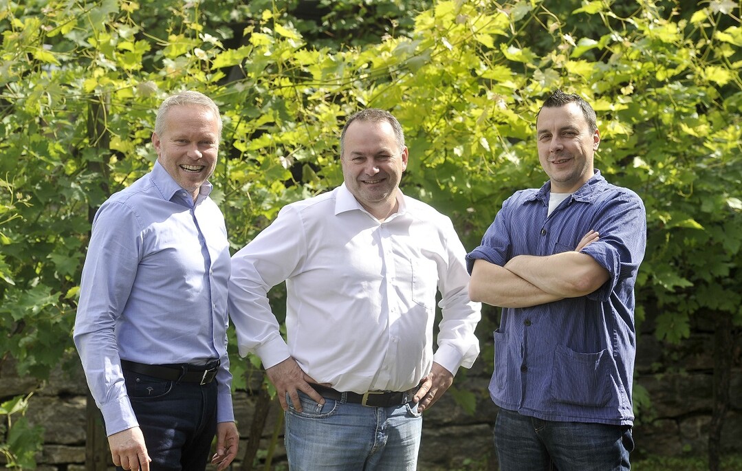 Geschftsfhrung der Lauffener Weingrtner eG (v.l.): Marian Kopp (geschftsfhrendes Vorstandsmitglied), Dietrich Rembold (Vorsitzender des Vorstands) und Michael Bhm (Kellermeister).