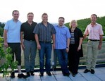 Die Geschäftsführung der Weinwerbe-GbR (v.l.): Martin Schmidt, Thomas Walz, Thomas Männle, Arne Bercher, Sonja Höferlin, Konrad Schlör