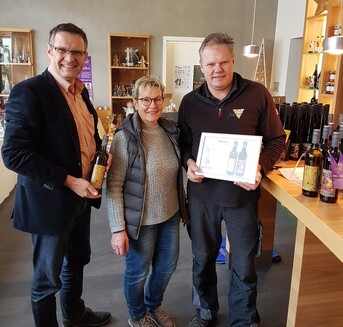 Gert Eckert, Inge Gener, Uwe Gener mit dem Titel Veredeler des Jahres 2018.