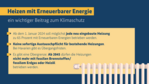 Auf Dauer lohnt sich der Umstieg auf Erneuerbare Energien. Niemand soll überfordert werden. Es gibt finanzielle Unterstützung.