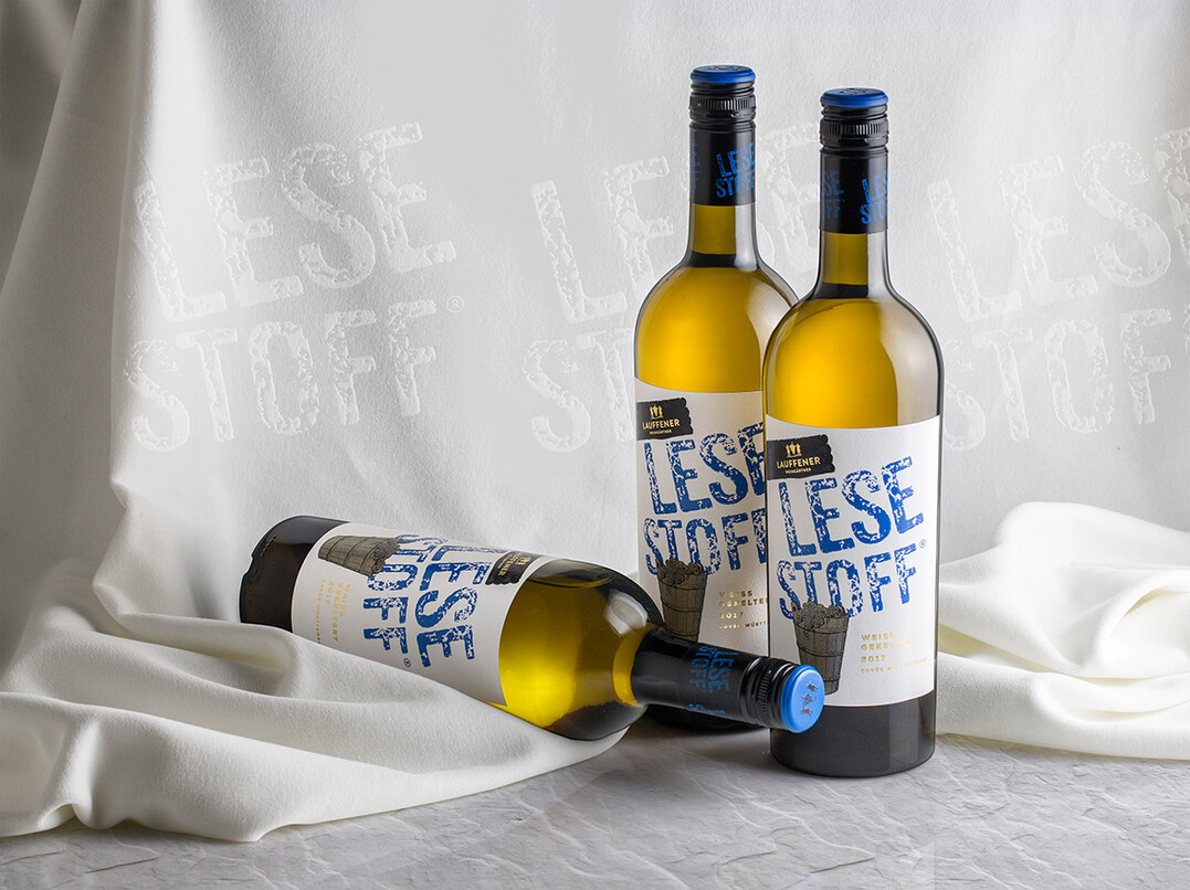 Die Lauffener Weingrtner stellten auf der ProWein 2018 den neuen Lauffener Lesestoff 2017 vor, der als Blanc de Noirs in den Regalen zu finden sein wird. 