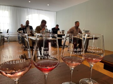 Zweite Degustation der Wein- & Sektprmierung Saale-Unstrut 2023.
