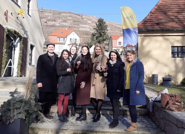 Die deutschen Weinhoheiten auf dem Weingut Hoflnitz in Radebeul.