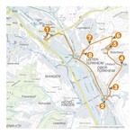 Übersichtskarte Weintour Stuttgart.