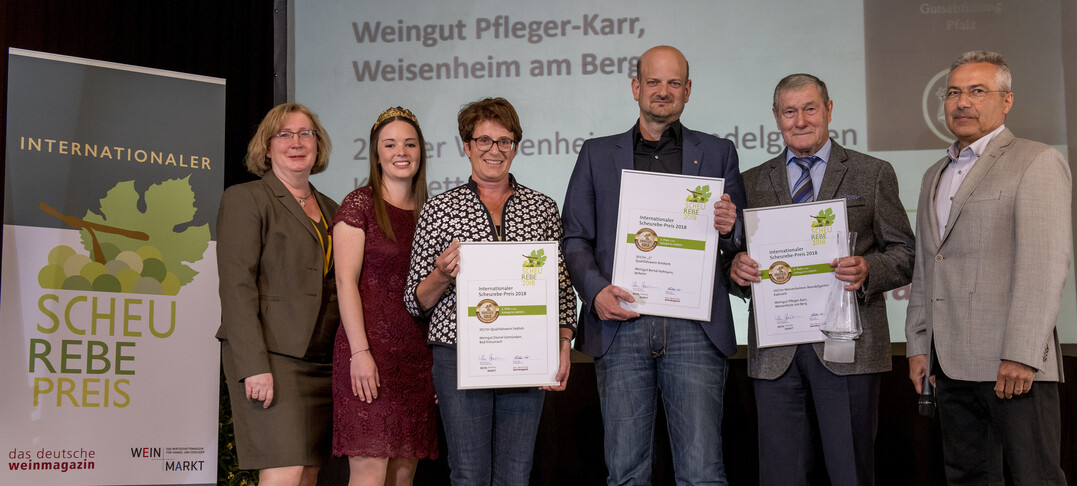 Sieger der Kategorie 4 "Lieblich": Weingut Pfleger-Karr, Weisenheim am Berg/Pfalz, Weingut Gemnden, Bad Kreuznach/Nahe, Weingut Hofmann, Ipsheim/Franken
