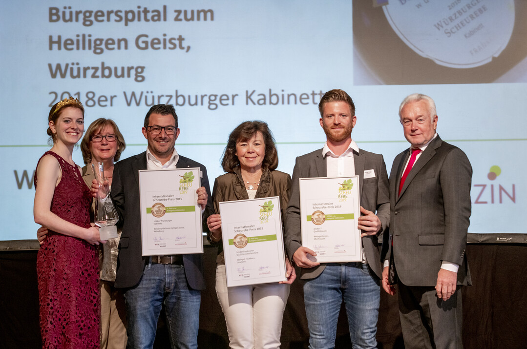 Das Bürgerspital zum Heiligen Geist aus Würzburg belegte beim diesjährigen Scheurebe-Preis den 1. Platz in der Kategorie "Halbtrocken".