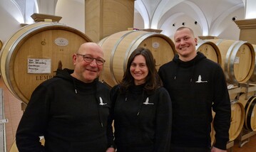 Das neue Kellereiteam bei Lembergerland: Thomas Hagenbucher, Lisa Ernst und Alexander Buchele (v.l.).