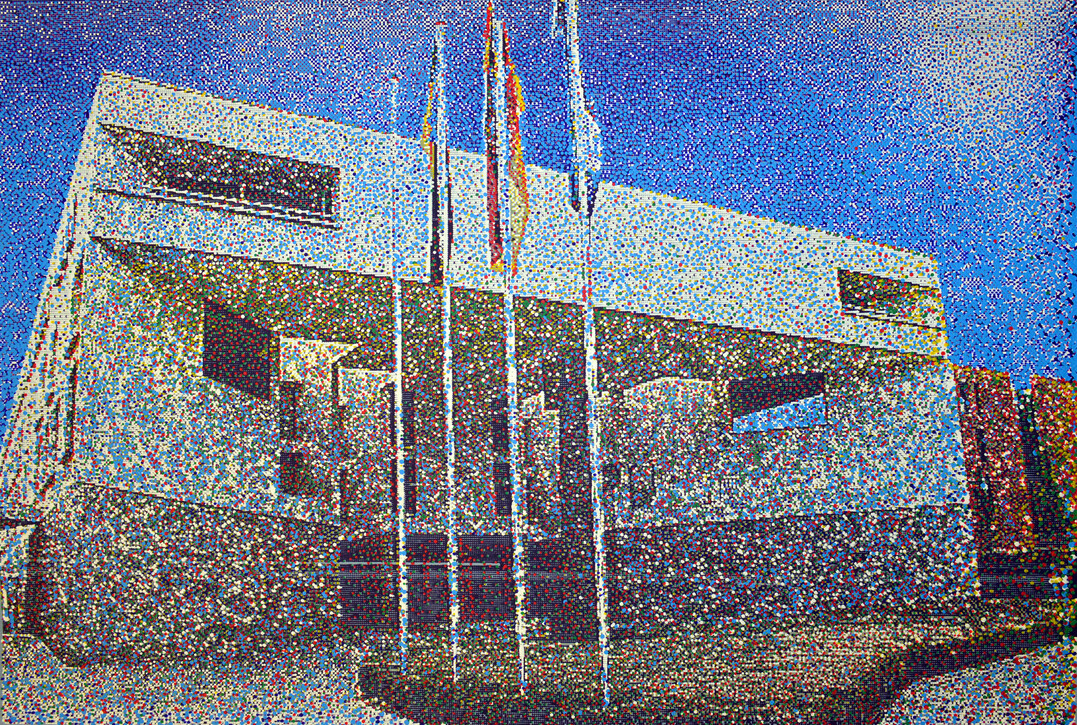 Holger Br, Landesvertretung Baden-Wrttemberg, 2013, Acryl auf Leinwand, 70 x 100 cm, Courtesy Galerie Deschler, Berlin