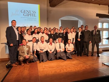 Minister Hauk und Studierende der DHBW Ravensburg beim zehnten Genussgipfel.
