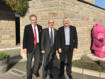 Freuen sich auf ihre neuen Aufgaben: Dr. Peter Schuster (von links), Henning Seibert und Bernhard Idler.