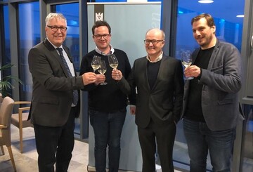 Von links: Robert Haller, Vorsitzender des VDP.Franken, Sebastian Frst, Ehrenvorsitzender Paul Frst und Paul Weltner (2. Vorsitzender).