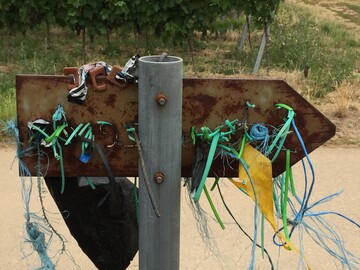 ber die Jahre sammelt sich einiges an Plastik in unseren Weinbergen an.