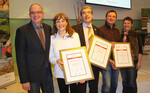 Ehepaar Bretz (Weingut Ernst Bretz - Bechtolsheim), Andreas Oehm (Die Preisträger (von links): Vorstandsvorsitzender GWF Winzergemeinschaft Franken eG), Ehepaar Warth (Warthwein – Stuttg