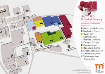 Die neue Hallenbelegung der ProWein 2015