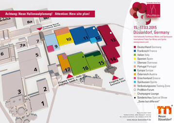 Neue Hallenbelegung bei der ProWein 2015