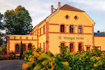 Das ehemalige Wasserwerk in Srnewitz beherbergt heute das Weingut Henke.