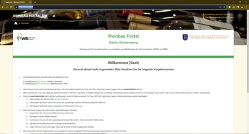 Das neue Weinbauportal BW ist seit dem 1. Oktober 2023 online.