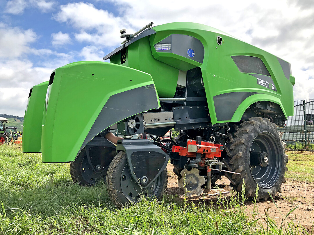 Der Trektor von Sitia ist ein autonomer Hybrid-Schmalspurschlepper.