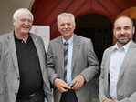 Verbands-Trio (von links): Geschäftsführer Hermann Schmitt vom Fränkischen Weinbauverband, Präsident Hermann Hohl und Geschäftsführer Werner Bader vom Weinbauverband Württemberg.