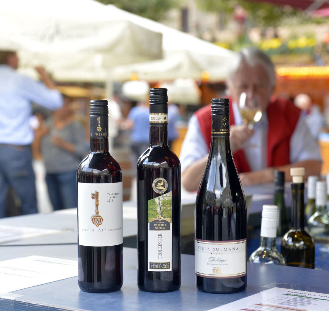 Die drei Siegerweine der diesjährigen Trollinger-Weinprobe.