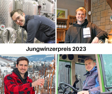 Vier Kandidaten wollen den Jungwinzerpreis 2023 gewinnen.