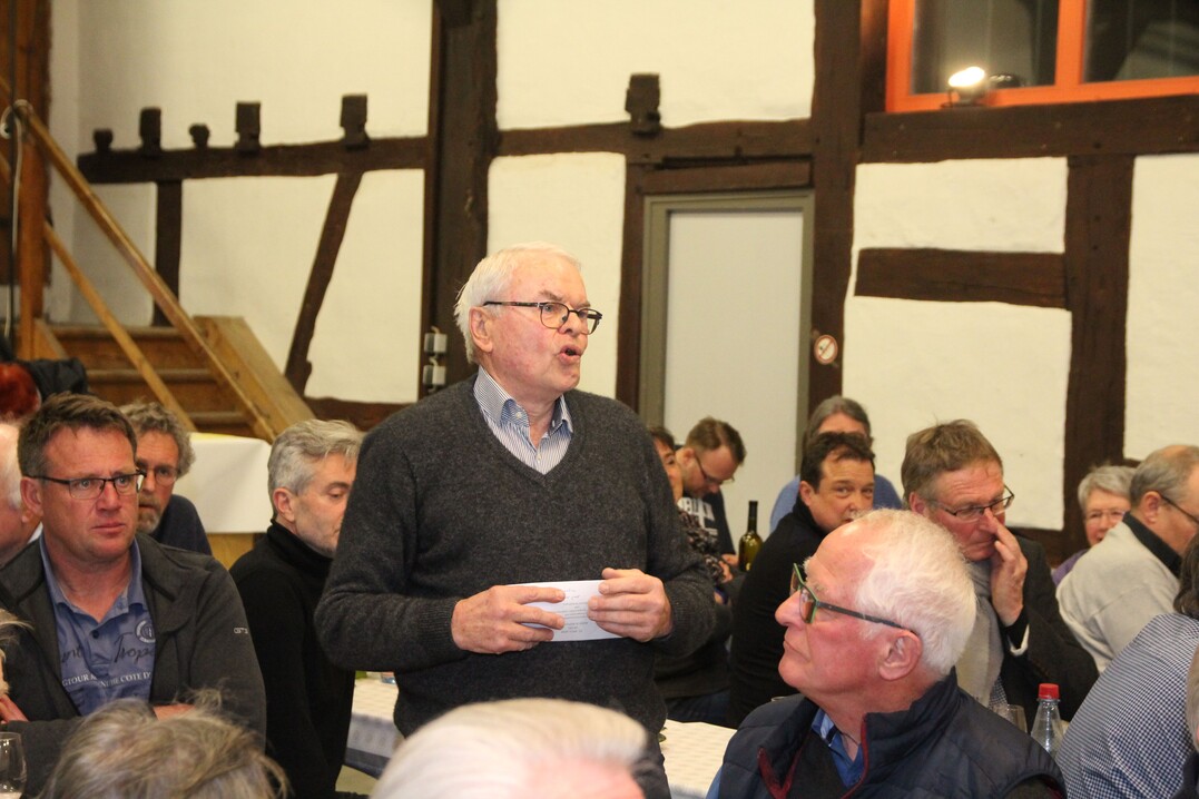 Firtz Kurrle fordert mehr Engagement fr den Trollinger und empfahl mehr finanzielle Untersttzung fr Mauerweinberge.